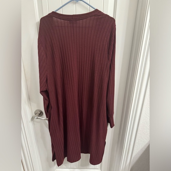 Lane Bryant Plus Size 22/24 Burgundy Duster Cardigan - Picture 4 of 4